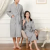 Women's 100% Cotton Toweling Terry Robe Unisex Lovers Soft Bath Robe for Men and Women Nightrobe Sleepwear Casual Home Bathrobe