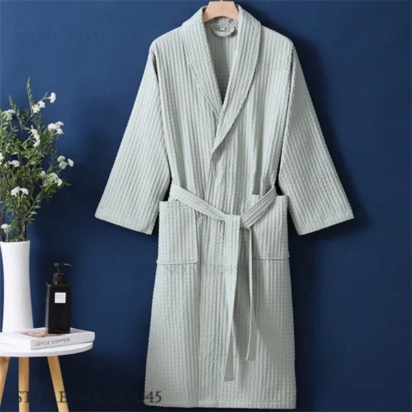 Women’s Cotton Waffle Robe – Home Sleepwear Loungewear