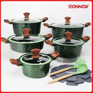 S3ecb0d407dbc41e89b135c3bfba4dc91h-1.webp DONNOR 6pcs Non-stick Cookware Set Soup Pot Granite Coating Aluminium Saucepan Stoves Universal Kitchen Cooking Pots Set