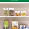 Refrigerator Organizer Bin Clear Plastic Food Storage Organizer Fridge Storage Box with Divider Freezer Pantry Kitchen Organizer
