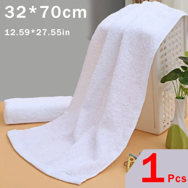7PCS Cotton White Face & Hand Towels – Soft & Absorbent
