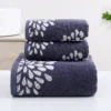 S404130690d104878aed73290a2c521e5k.webp Elegant hydrangea cotton towel set with jacquard floral design. Soft, absorbent, and perfect for bathroom décor or guest use. Includes 3 matching towels.