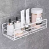Wall‑Mounted Corner Storage Rack – Punch‑Free Single Shelf