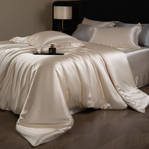 Luxury Bedding Set with Silk & Rayon Sheets