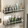 Wall‑Mounted Aluminum Bathroom Rack – Lacquered Single‑Tier Shelf