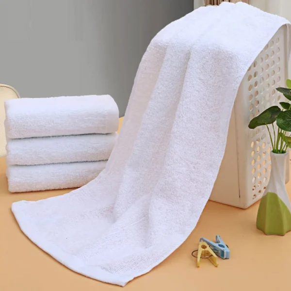 7PCS Cotton White Face & Hand Towels – Soft & Absorbent