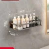 S42b3ab6a5773403b83e191fc3995c40bW-2.webp Bathroom Shelf – Space Aluminum Wall‑Mounted Single Tier Rack