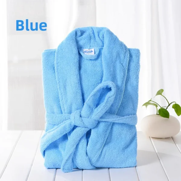 Pure Cotton Hotel Bath Robe – Unisex Kimono Towel Robe for Adults