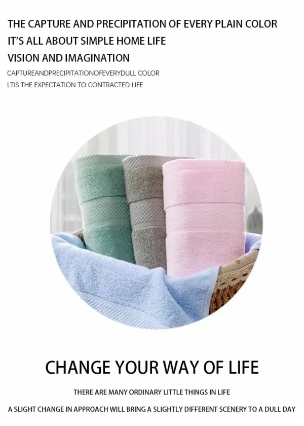 S44587bd570da46d3bba108561ce4f4e0j.webp 1piece Solid Color Towels Of Different Sizes Cotton Gift Set Comfortable Cotton Towel Bath Towel Absorbent Best Shower Towels