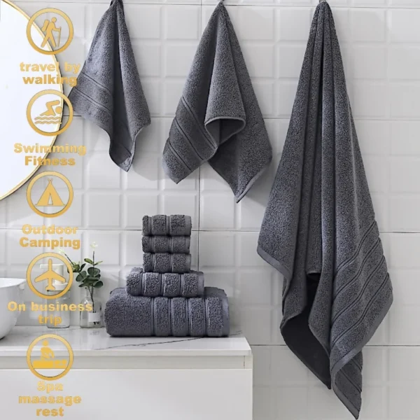 S4707ffd917bd4ff396f6fcd650bbdce5L.webp 2‑Piece Egyptian Cotton Bath Towel Set – Super Absorbent Quick‑Dry Terry Towels (White & Blue)