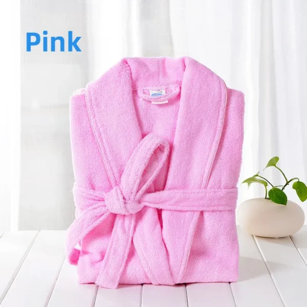 Pure Cotton Hotel Bath Robe – Unisex Kimono Towel Robe for Adults