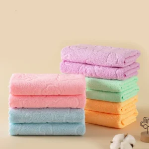S47990dd1ee214a21b7f0d3ebec2a22e3q.webp Pack of 5/10 Pieces with Random Colors, Bear-Shaped Embossed Design, Multicolored Thick Towels, Absorbent, Non-Shedding, Non-Fading, Comfortable, Soft, Skin-Friendly, Suitable for Multiple Uses in the Kitchen and Bathroom, Great Gift Item
