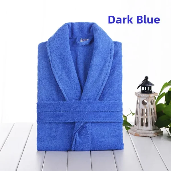 Pure Cotton Hotel Bath Robe – Unisex Kimono Towel Robe for Adults