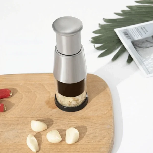 Multifunctional Stainless Steel Garlic Chopper Hand Press Handheld Tomato Crusher Peeling Garlic Masher Nuts