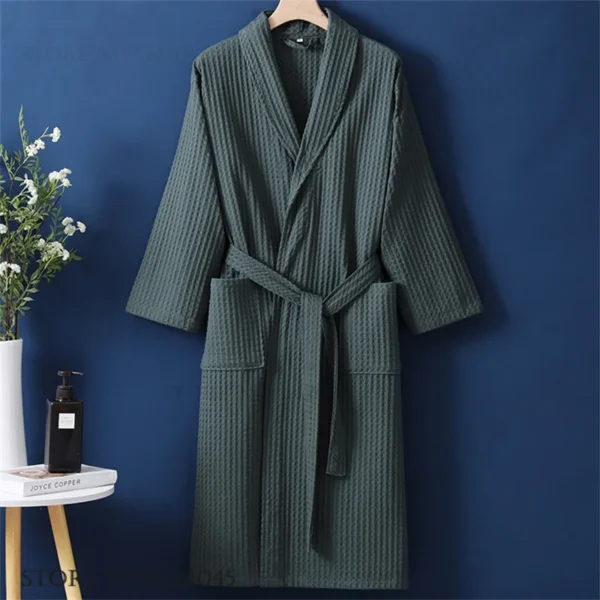 Women’s Cotton Waffle Robe – Home Sleepwear Loungewear