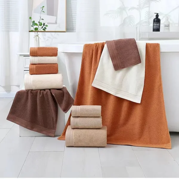 6‑Piece 100% Cotton Soft Absorbent Bathroom Towel Set