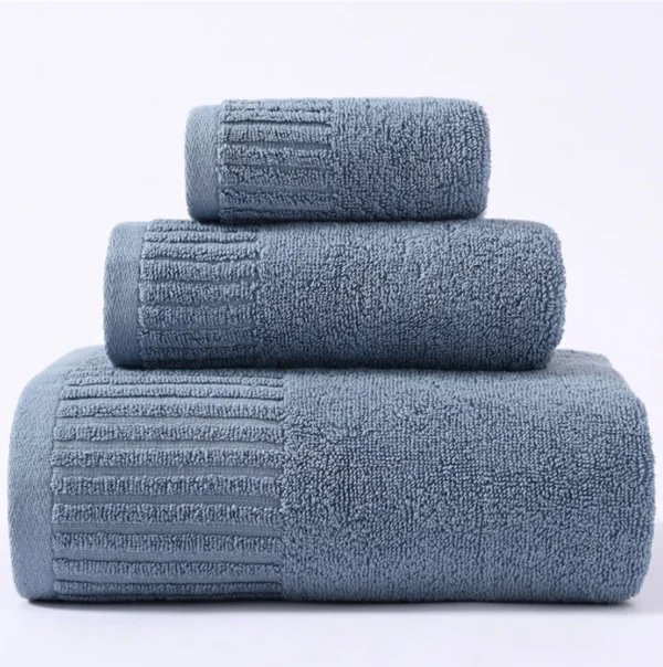 100% Cotton 3‑Piece Towel Set – Soft & Absorbent