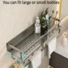 Wall‑Mounted Aluminum Bathroom Rack – Lacquered Single‑Tier Shelf