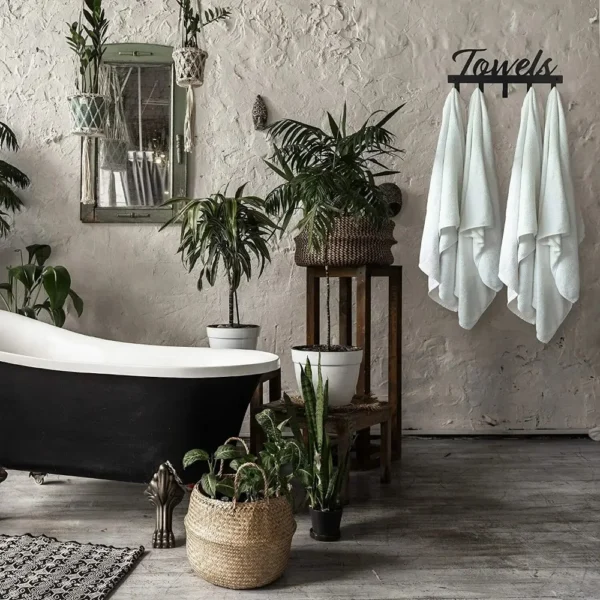 S4f3fbf17059b403d84e0c57cadc8b3beq.webp all‑Mounted Bathroom Towel Rack with Hooks – Modern Metal Towel Holder for Home Décor