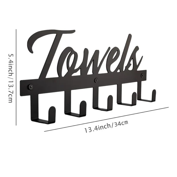 S51a65a752e82459d905d64cb982739cf8.webp all‑Mounted Bathroom Towel Rack with Hooks – Modern Metal Towel Holder for Home Décor