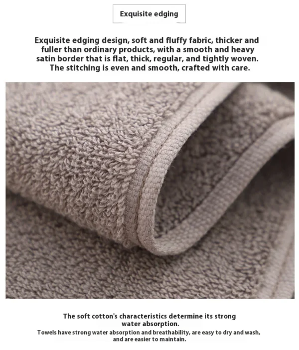 Soft Cotton Face Towel – Thickened Absorbent Jacquard Design