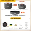 High Quality Outdoor Tableware Set Camping Cooking Set Camping Cookware Travel Tableware Picnic Set Teapot Non-stick Pots