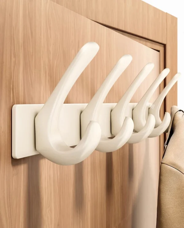S59180960c87d4854bb6a5a421e03d2a4Q-1.webp Wall Coat Rack – Metal Base Bathroom Clothes Hanger with 6 Hooks