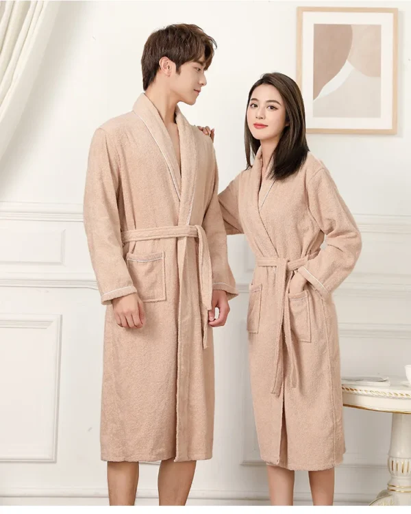 100% Cotton Toweling Terry Robe – Soft Unisex Bathrobe for Home & Sleepwear