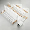 White Aluminum Bathroom Storage Rack – Folding Towel Rod & Wall‑Mounted Organizer