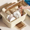 Dish Rack with Lid – Dust‑Proof Kitchen Organizer