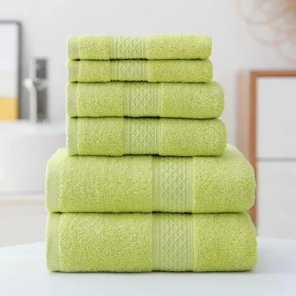 S6136d2a8f07a4eb8b67c496ceb2a41bc7.webp Organic Cotton Towel Set 3‑Piece Ultra Soft & Absorbent