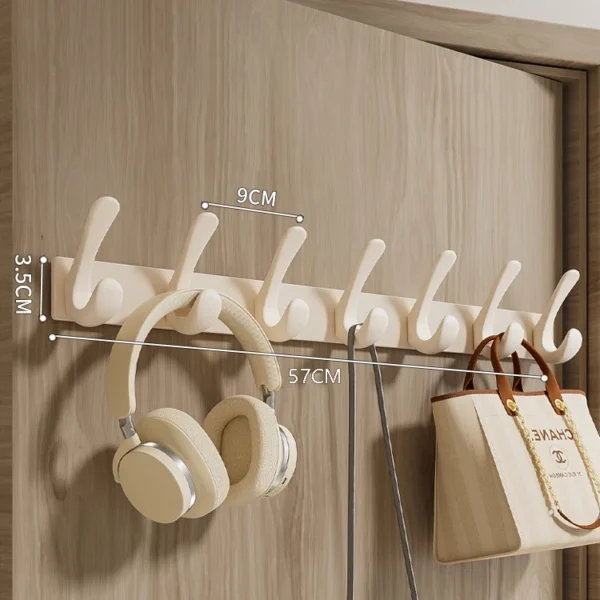 S62fa4a1f7b3645f0aa9c6b4ef53c7fa3q-2.webp Wall Coat Rack – Metal Base Bathroom Clothes Hanger with 6 Hooks