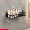 S642816dca1564ffeacfebf3c8428083dS-2.webp Bathroom Shelf – Space Aluminum Wall‑Mounted Single Tier Rack
