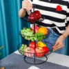 Fruit Bowl, 3-Tier Fruit Basket Large Fruit Stand Holder for Kitchen, Kitchen