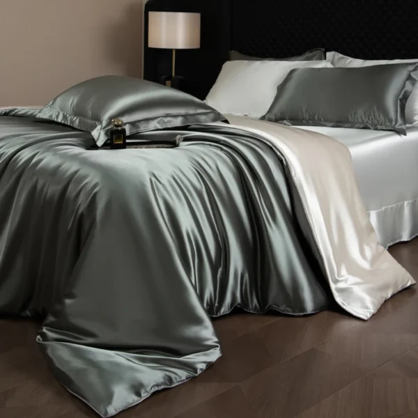 Luxury Bedding Set with Silk & Rayon Sheets