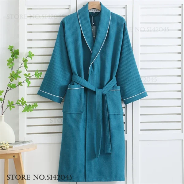 Women’s Cotton Waffle Robe – Home Sleepwear Loungewear