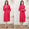 Women's 100% Cotton Toweling Terry Robe Unisex Lovers Soft Bath Robe for Men and Women Nightrobe Sleepwear Casual Home Bathrobe