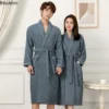 Women's 100% Cotton Toweling Terry Robe Unisex Lovers Soft Bath Robe for Men and Women Nightrobe Sleepwear Casual Home Bathrobe