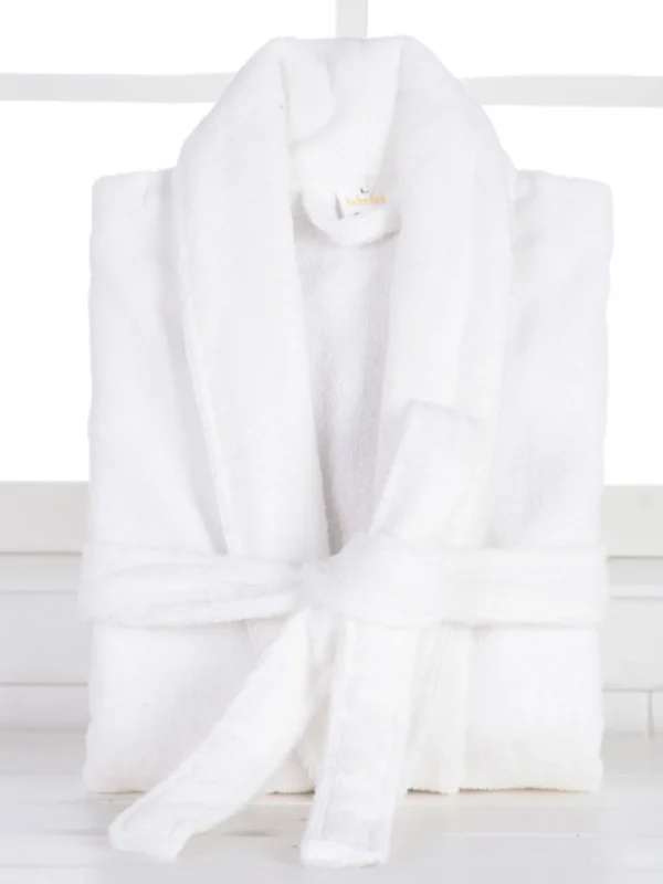 Pure Cotton Hotel Bath Robe – Unisex Kimono Towel Robe for Adults