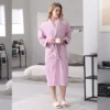 Pure Cotton Hotel Bath Robe – Unisex Kimono Towel Robe for Adults