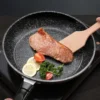 Multipurpose Frying Pan Flat Bottomed Steak Pan Light Oil Omelette Skillet Pan PFOA Free Fast Heating Kitchen Cooking Tools
