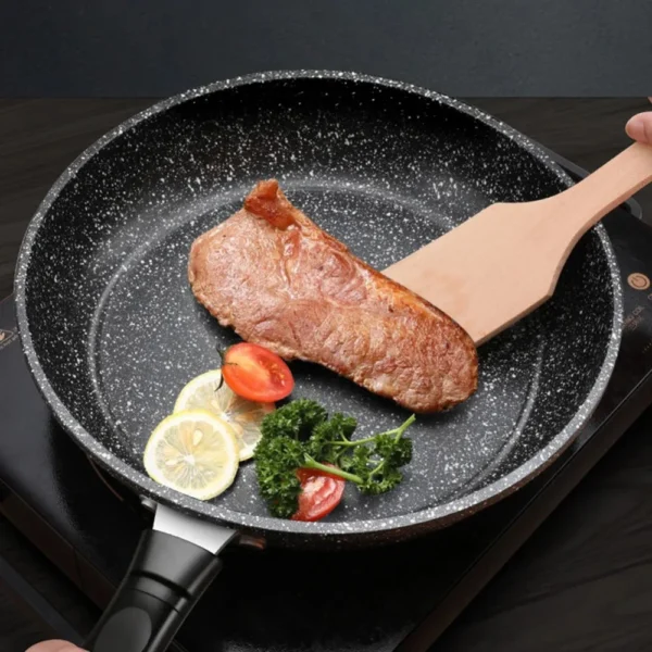 Multipurpose Frying Pan Flat Bottomed Steak Pan Light Oil Omelette Skillet Pan PFOA Free Fast Heating Kitchen Cooking Tools