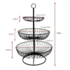 Fruit Bowl, 3-Tier Fruit Basket Large Fruit Stand Holder for Kitchen, Kitchen