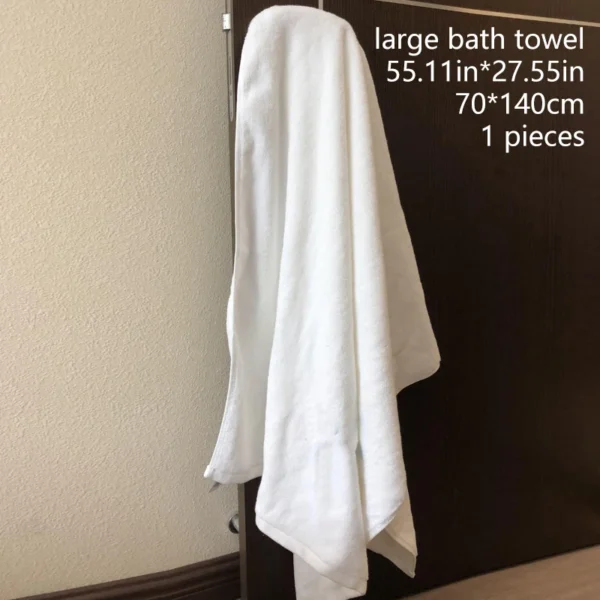 7PCS Cotton White Face & Hand Towels – Soft & Absorbent