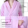 Pure Cotton Hotel Bath Robe – Unisex Kimono Towel Robe for Adults
