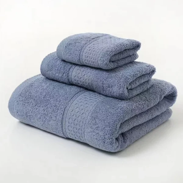 S7892bcae2fc84087908087089ed46fde4.webp Organic Cotton Towel Set 3‑Piece Ultra Soft & Absorbent