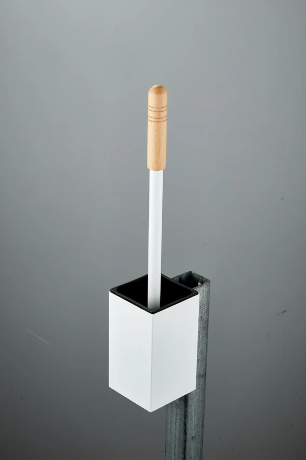 White Aluminum Bathroom Storage Rack – Folding Towel Rod & Wall‑Mounted Organizer