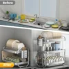 S7e75ac862c9a4eaf84b24e1b5a0512b63-3.webp Stainless Steel Multifunctional Dish Drying Rack Organizer