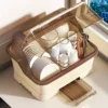 Dish Rack with Lid – Dust‑Proof Kitchen Organizer