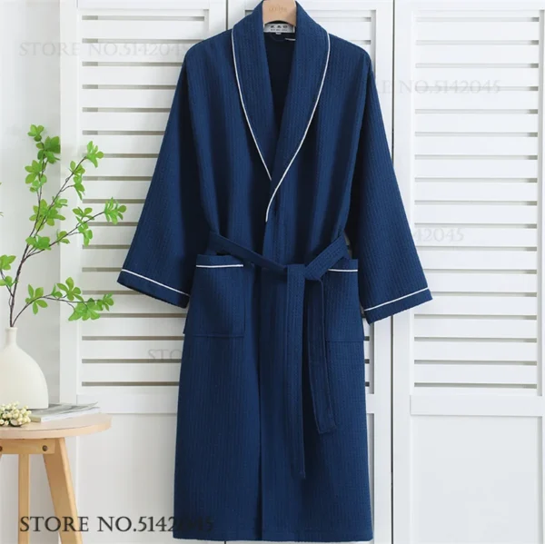 Women’s Cotton Waffle Robe – Home Sleepwear Loungewear